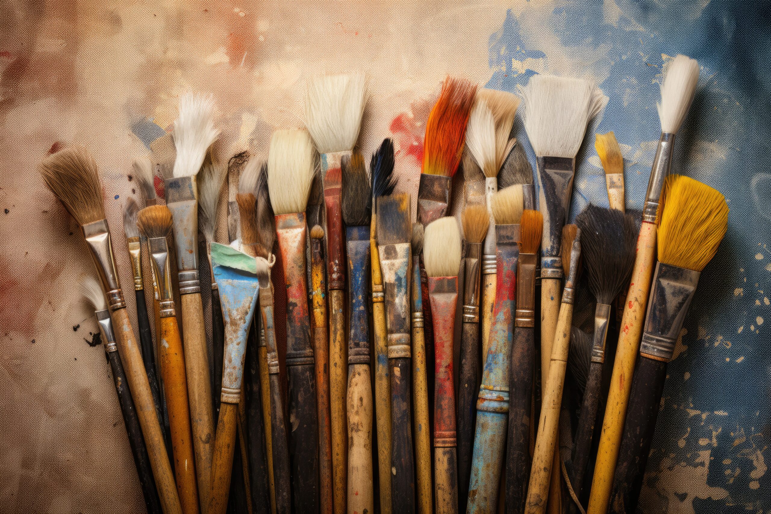 vecteezy_ai-generated-paint-brushes-on-grunge-background-paint_35772845